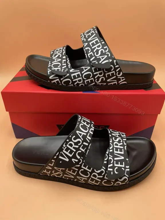 View 6 of Graphic Strapped Slides: Bold Luxe Comfort Slides