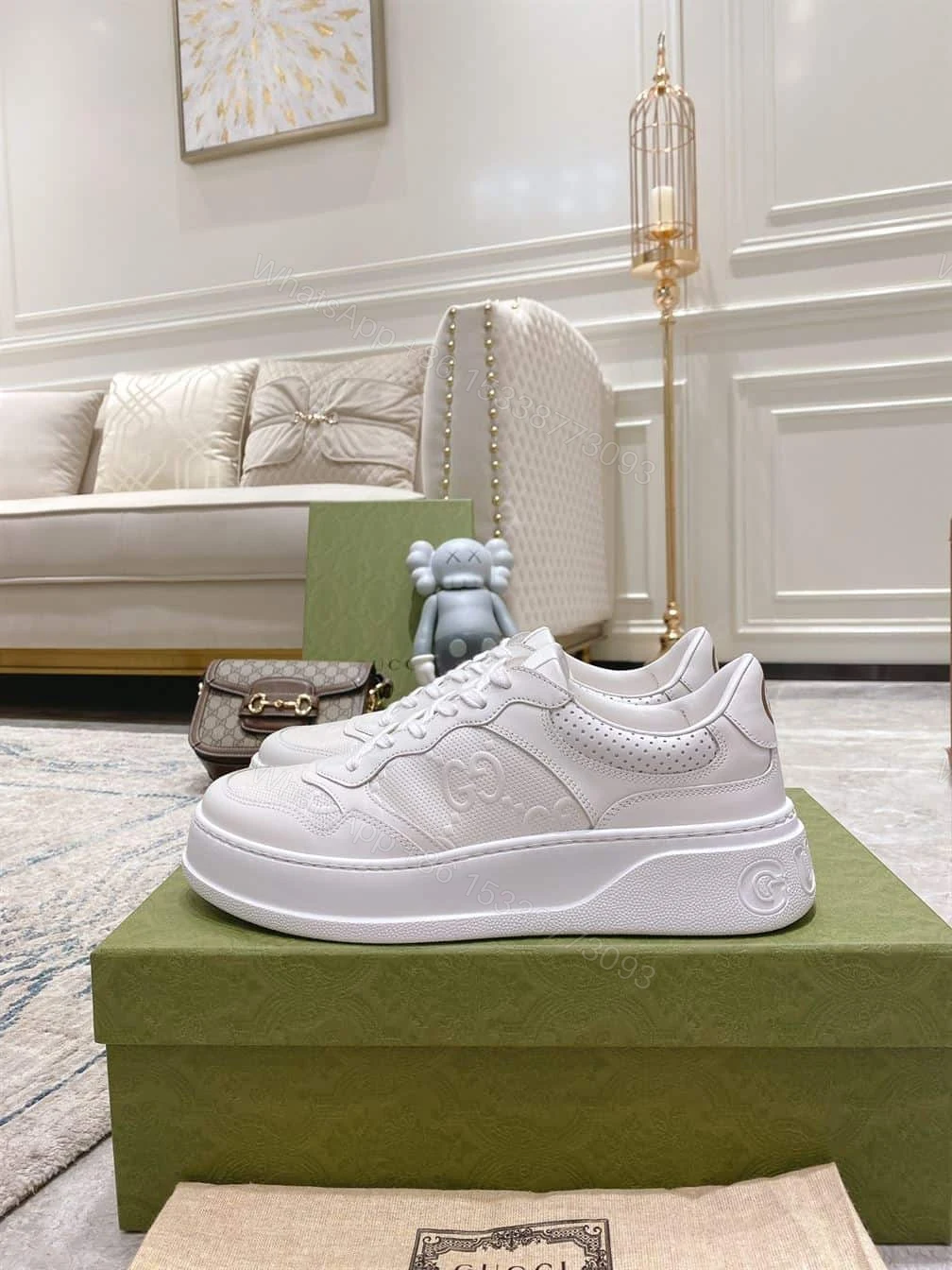 View 8 of Men’s GG embossed sneaker – GC083