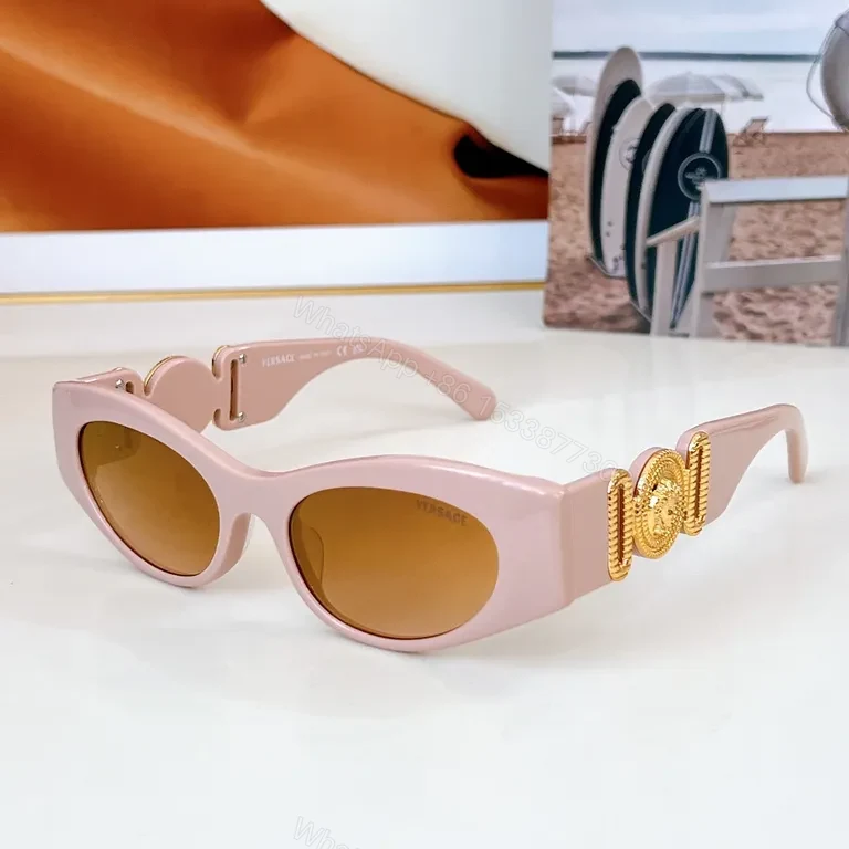 View 8 of Crystal Clear Versace-Inspired Sunglasses: Luxe All-Day Comfort