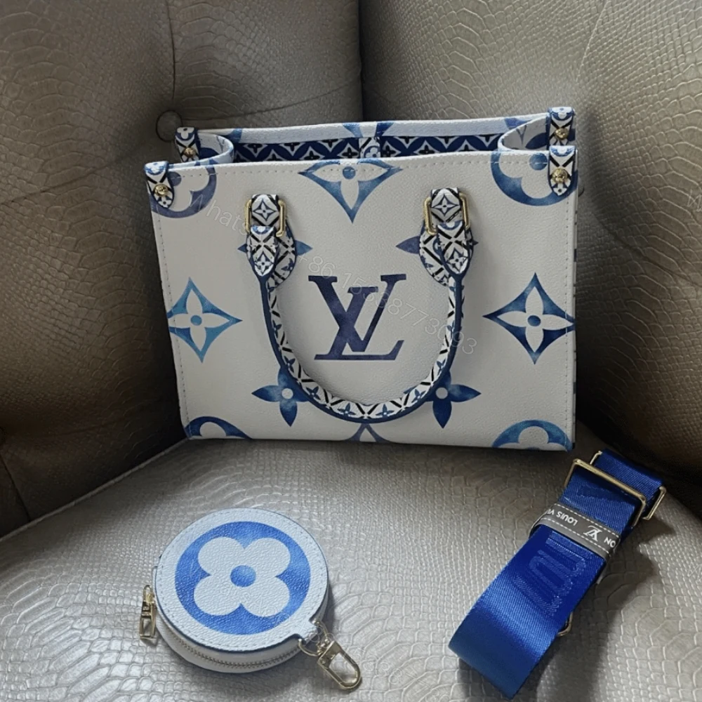 View 4 of Louis Vuitton Onthego PM Bag Blue 25Cm