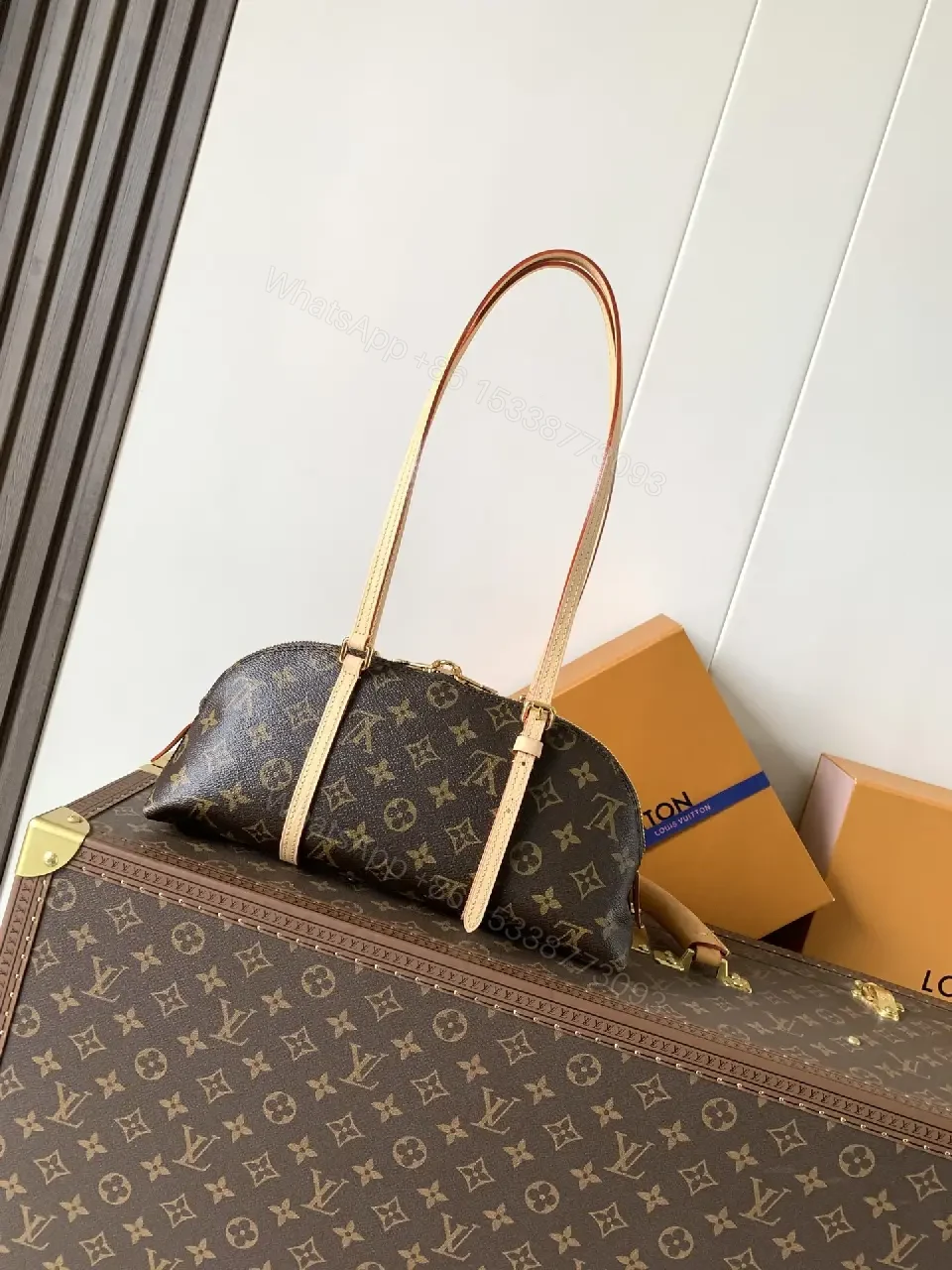 View 2 of Compact Monogram LV Handbag & Case Set – Luxury Travel Ready
