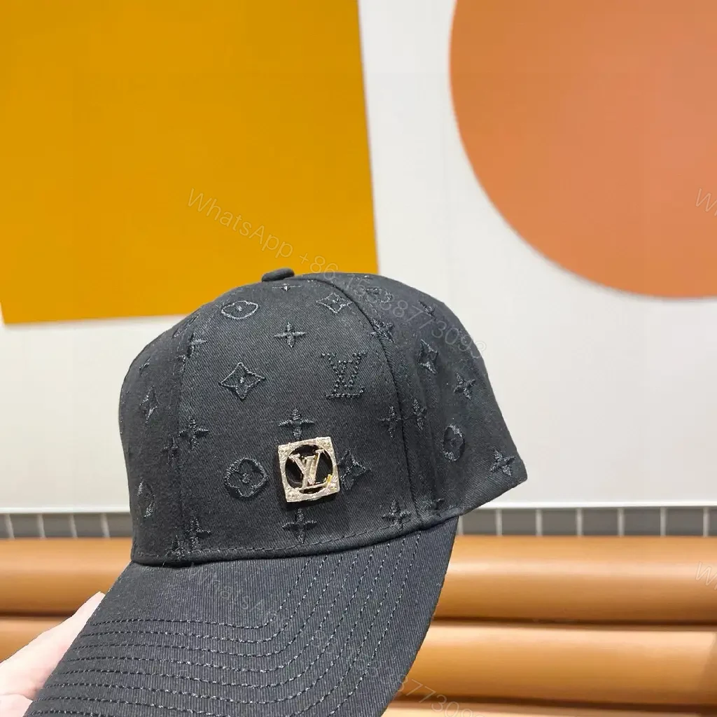 View 5 of Patterned Cap with Subtle Luxe Branding Cap - Textured Monogram, Gold Plaque