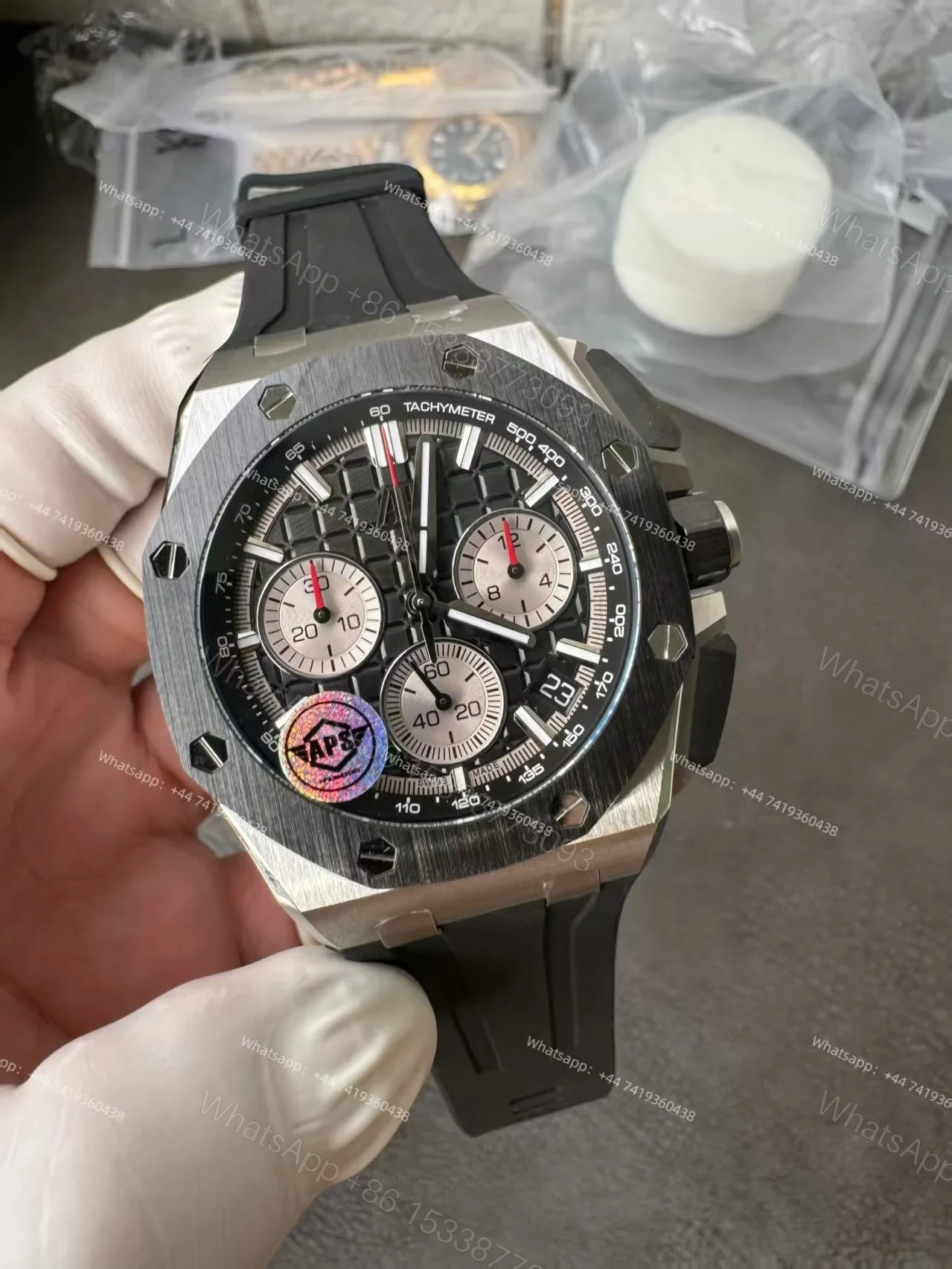View 6 of Audemars Piguet Super Clone Royal Oak Offshore Black Dial 26420 Chronograph 43mm