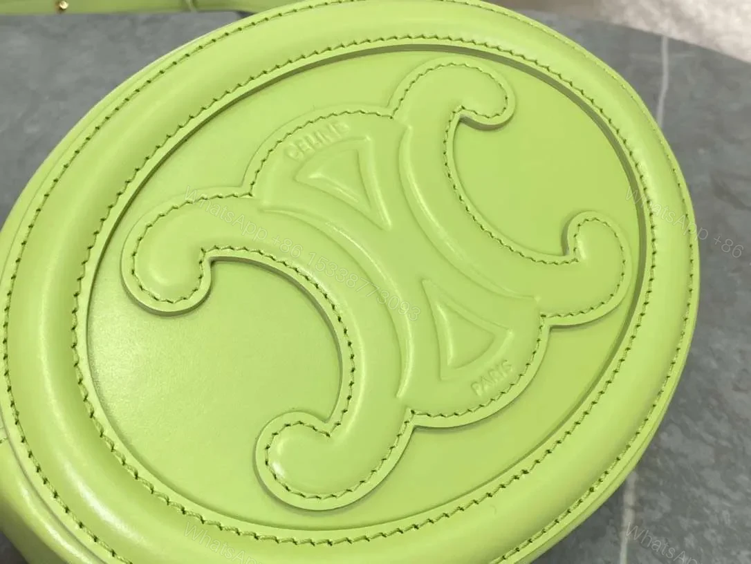 View 2 of Celine Mini Handbag Replica 11 Green Smooth Leather 16×12.5x4cm