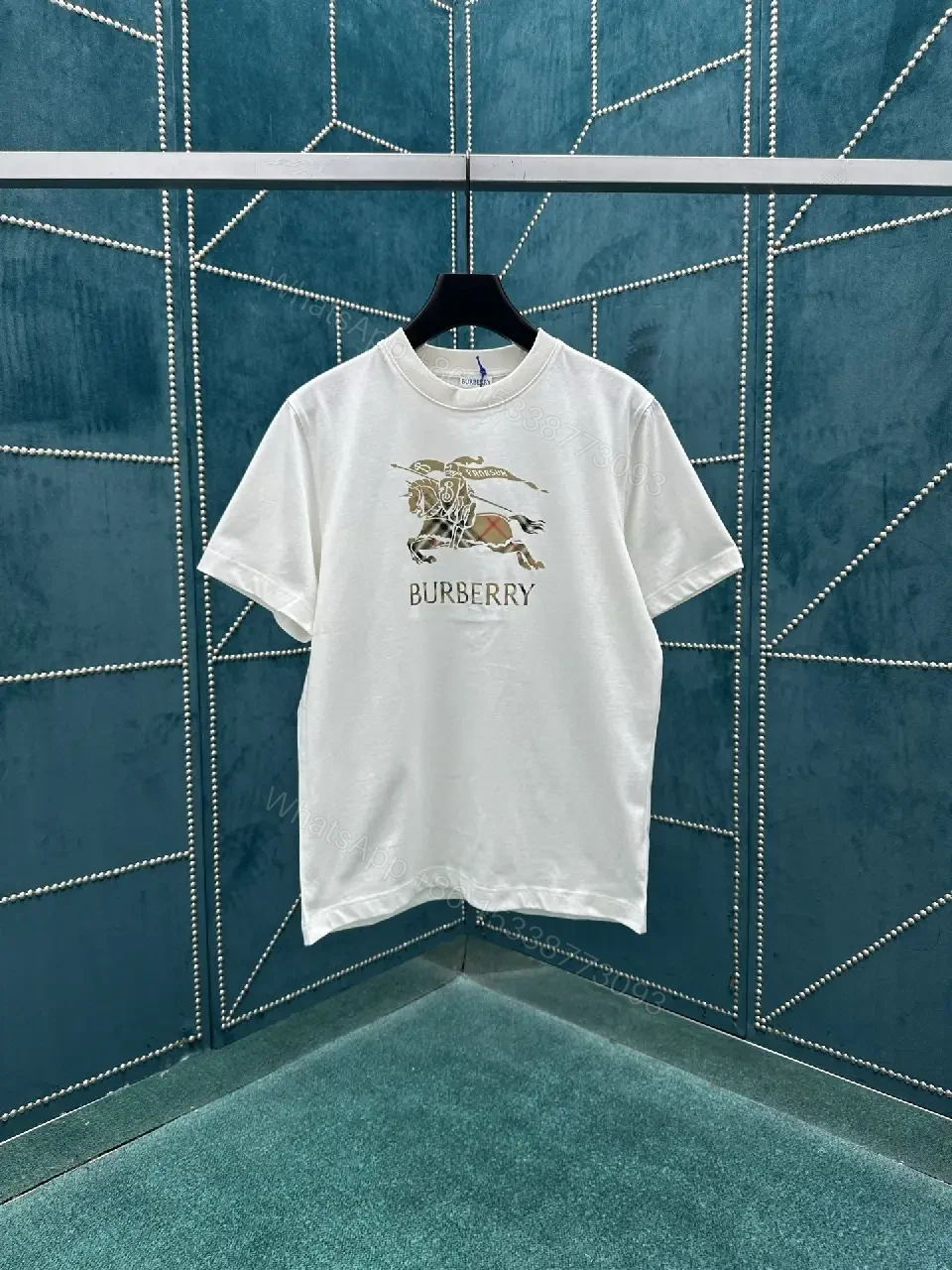 View 5 of White Cotton Graphic Tee with Heritage Detailing