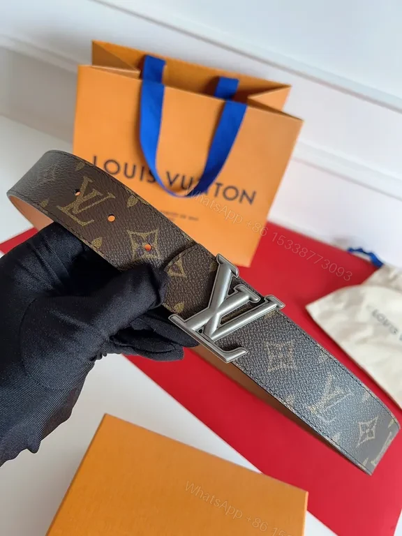 View 6 of Lux Monogram Belt with Gold Buckle â€” Luxury Everyday Accessory