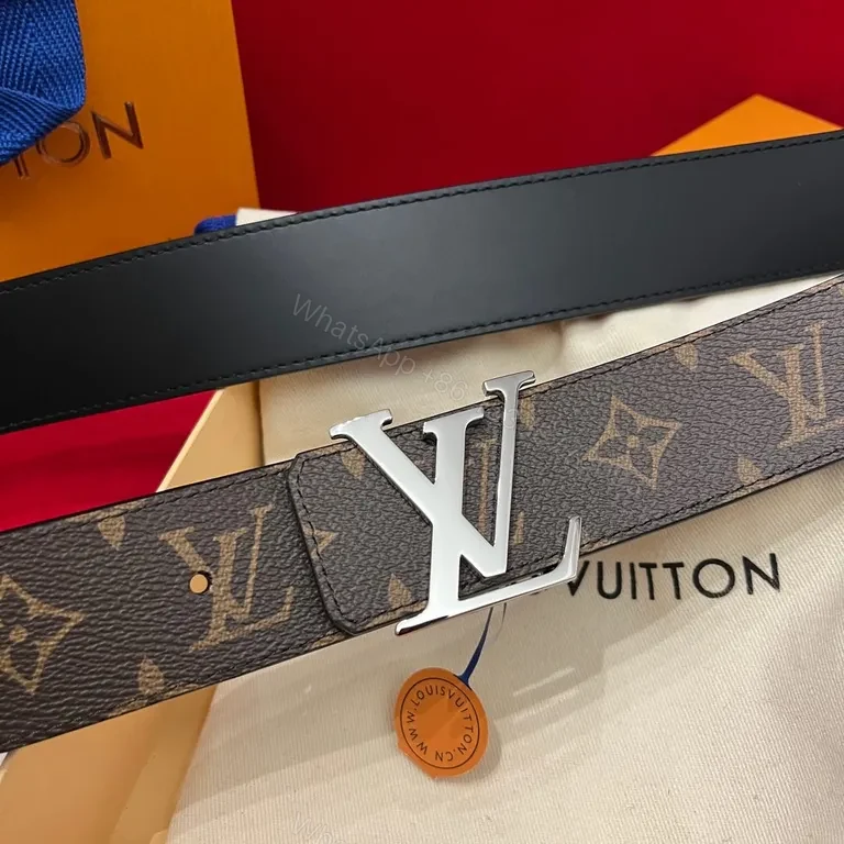 View 7 of Lux LV Monogram Belt: Signature Silver Buckle, Premium Canvas