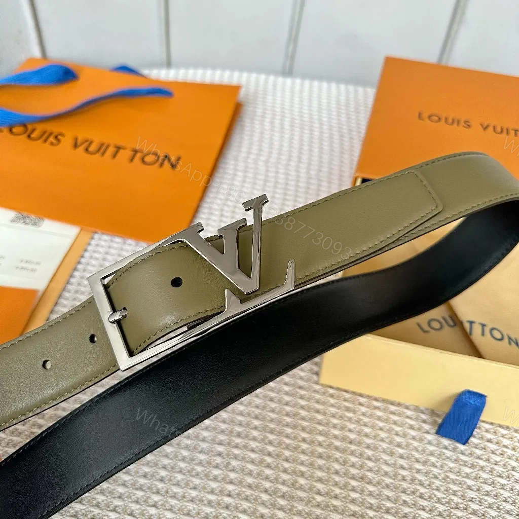 View 3 of Olive & Onyx LV-Inspired Belt: Modern Luxury Strap