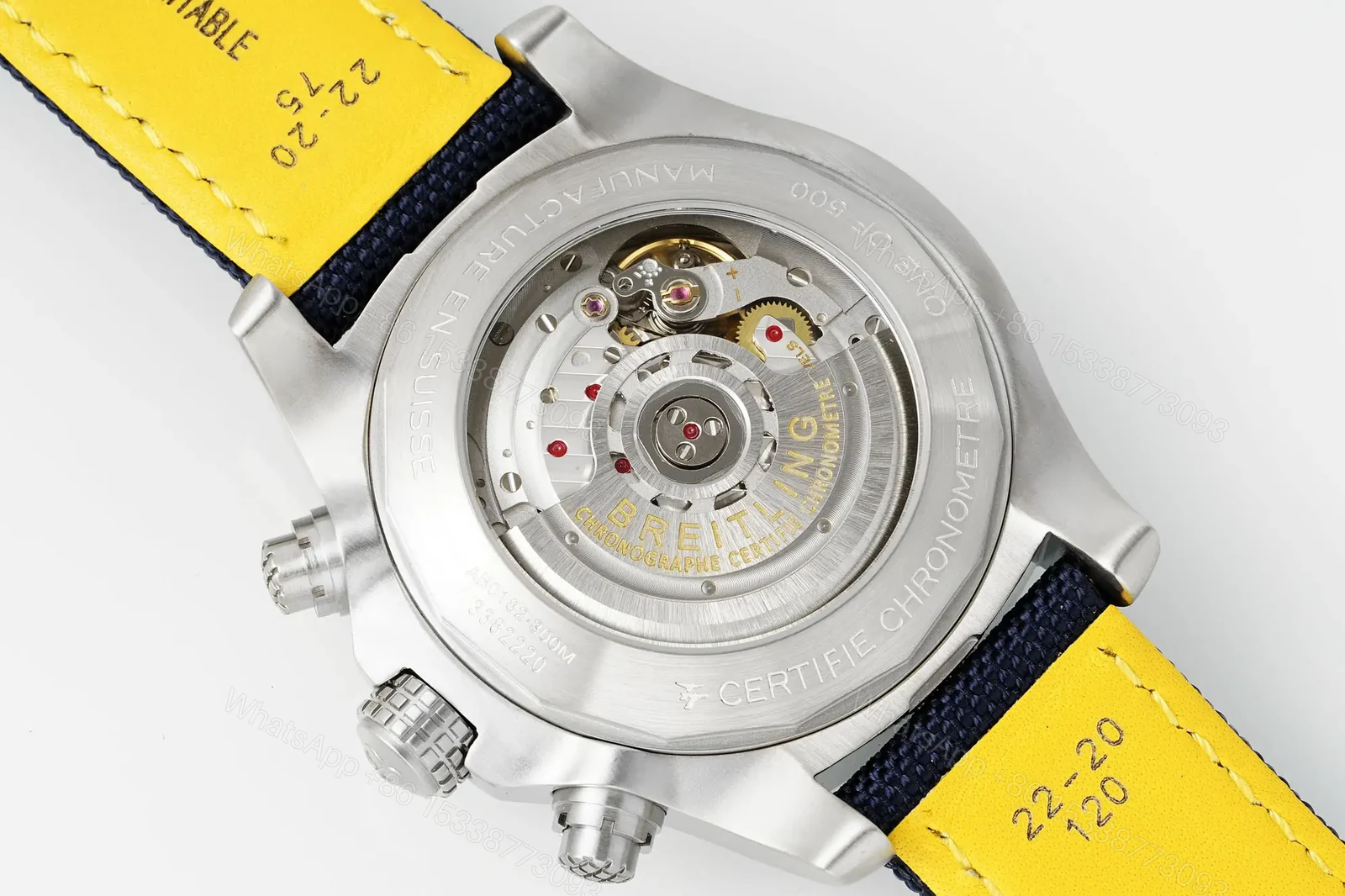 View 9 of Breitling Avenger B01 Chronograph 45 Stainless Steel Blue Dial Black Strap – Folding AB01821A1C1X2