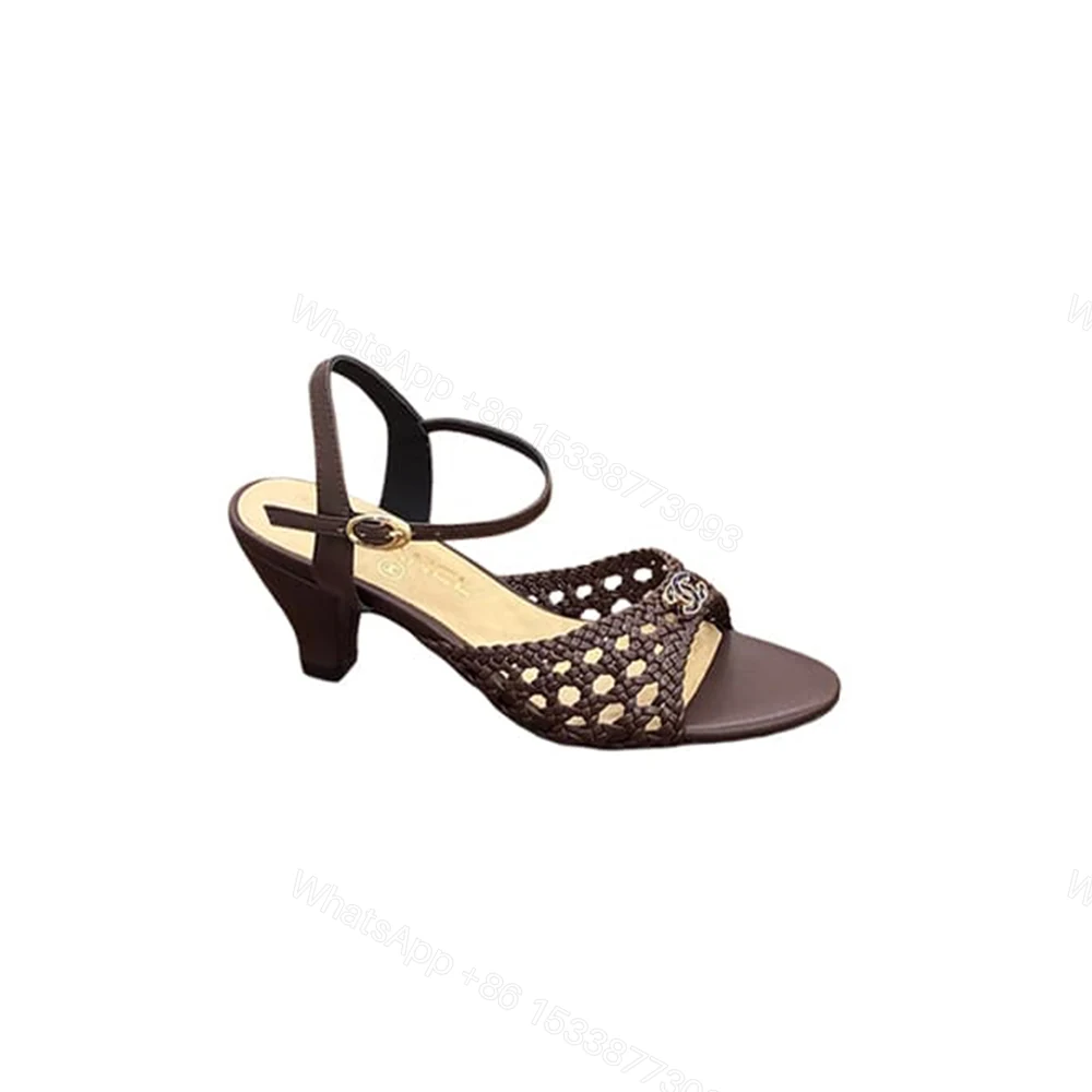 CHANEL Braided Ankle-Strap Sandals 360978 — view 1