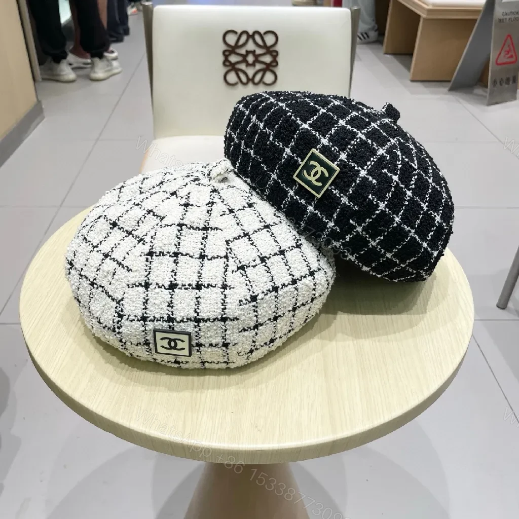 View 3 of Textured Wool Beret: Modern Chanel-Inspired Chic, All-Day Comfort