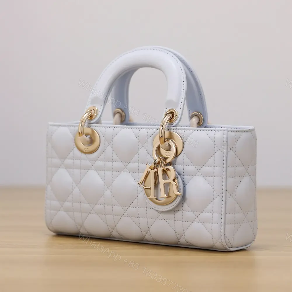 View 6 of 高仿Dior*LadyDJoy系列M0613M26Z小羊皮戴妃包淺藍色小號免檢版