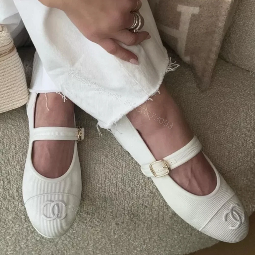 View 7 of Chanel Mary Jane Ballet Flat White