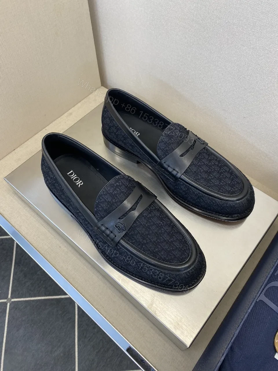 View 7 of Dark Denim Textured Driver: Premium Comfort Loafers for Everyday Sophistication