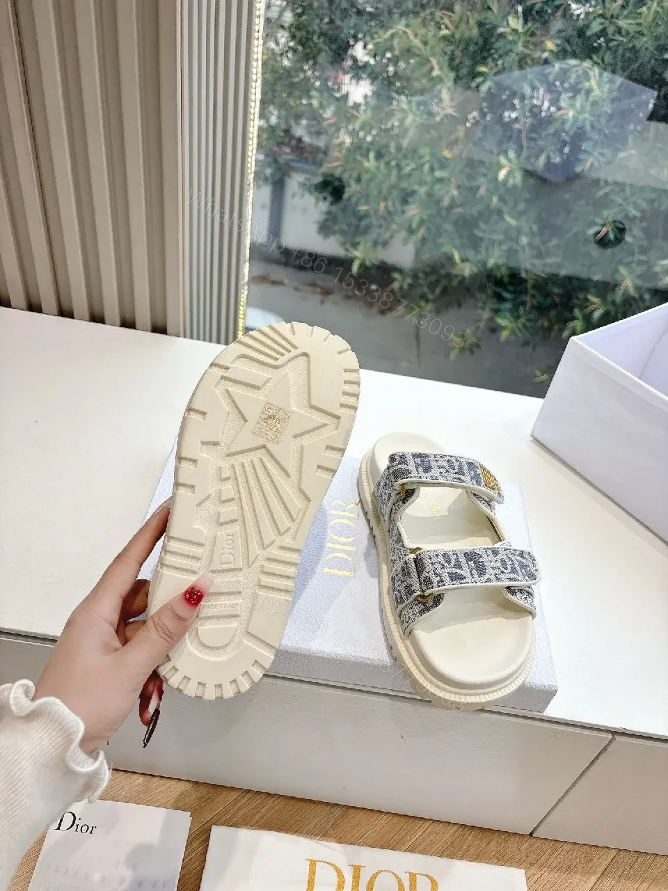 View 9 of Patterned Luxury Sandals with Monogram Texture, Comfort-First Footwear