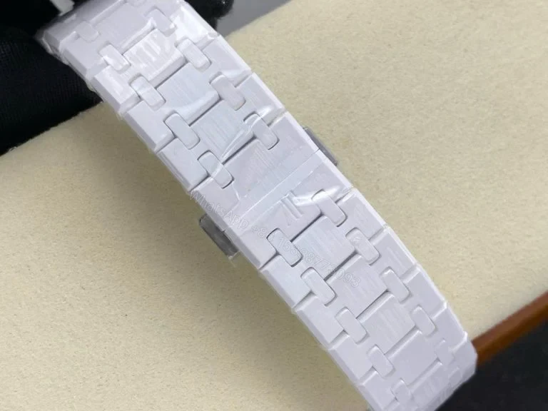 View 4 of Replica AP Royal Oak White Ceramic Celebration Dial 41mm