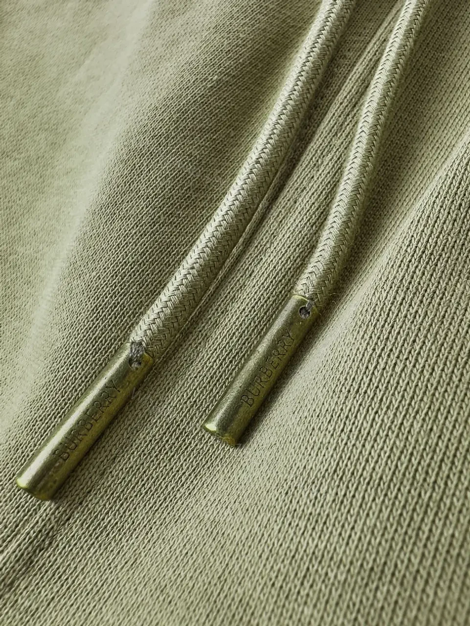 View 10 of Olive Cotton Drawstring Shorts with Plaid Side Stripes