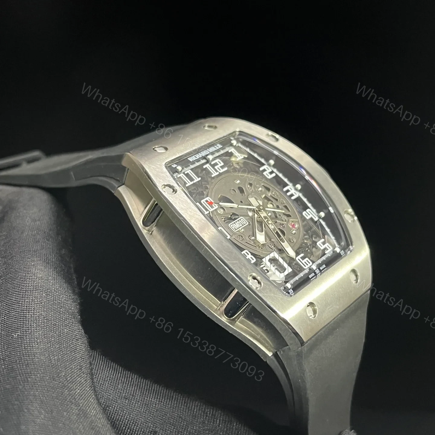 View 6 of Richard Mille Skeleton Automatic Mechanical Watch RM010-SK-AUTO-48MM