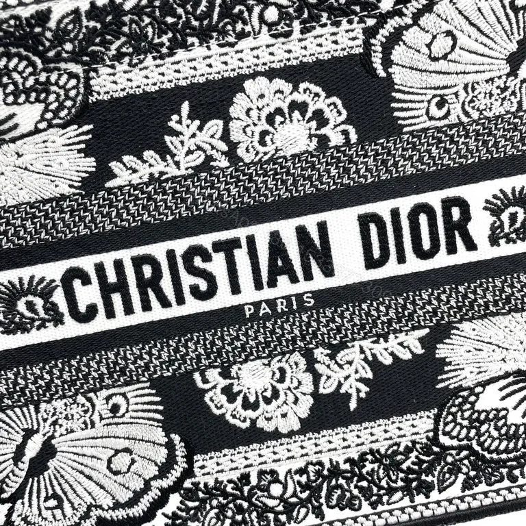 View 4 of Bold Couture Tote: Black-White Tapestry Designer Tote