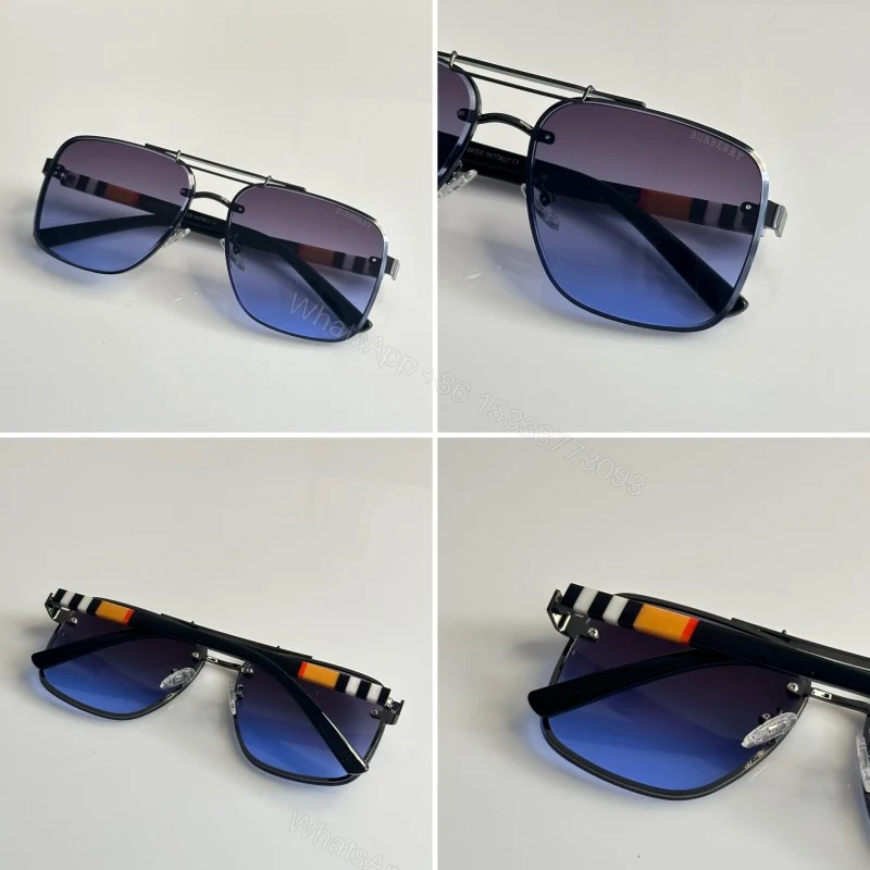 View 2 of First Copy Burberry 493 Black Blue Sunglasses