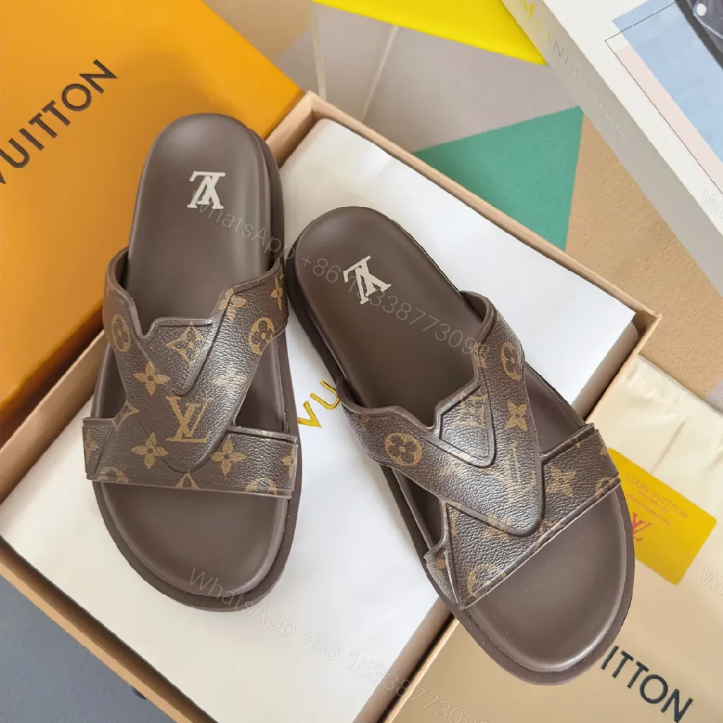 Brown Monogram Sandals: Signature Straps, All-Day Comfort — view 1