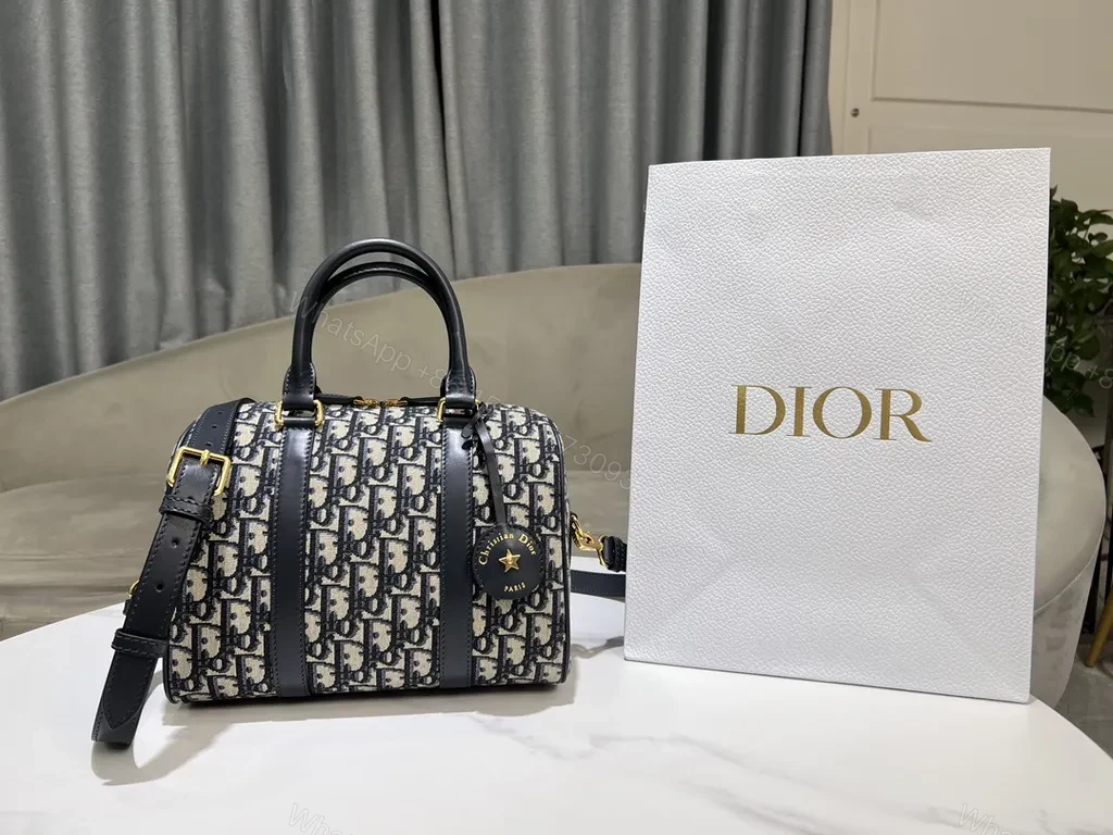 Compact Luxury Satchel: Monogram Pattern, Gold Hardware, Crossbody/Top-Handle — view 1