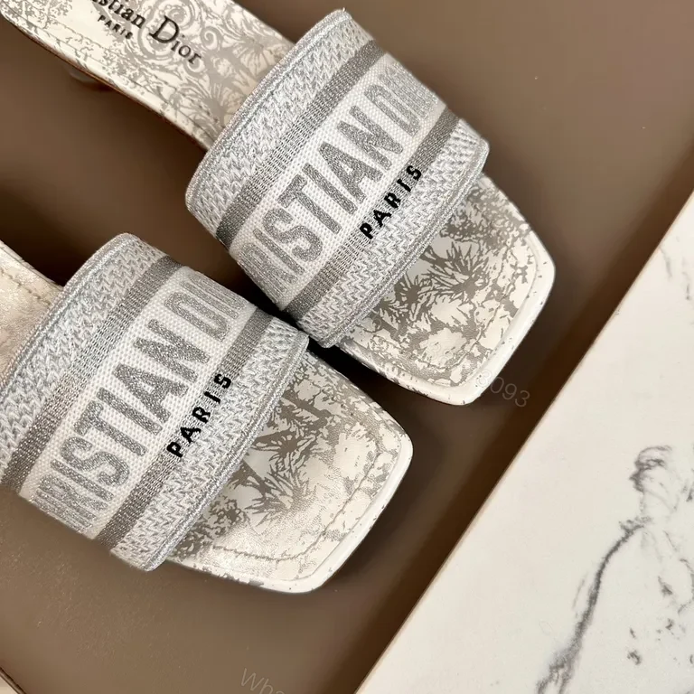 View 4 of Dior-Embossed Luxe Slides: All-Day Comfort & Style