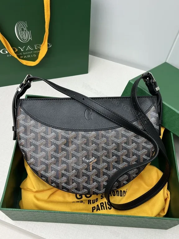 View 3 of Patterned Monogram Crossbody Bag - Luxe Canvas & Leather, Modern Classic