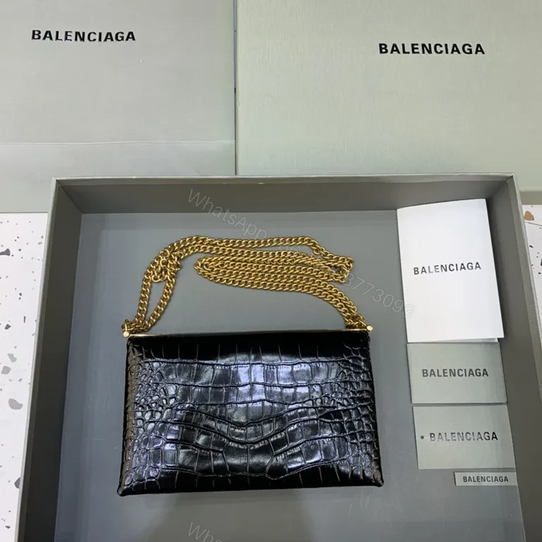 View 3 of Croc-Texture Satchel: Luxe Crocodile Crossbody Bag