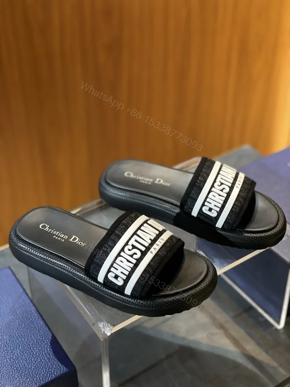 View 7 of Bold Graphic-Stripe Slides with All-Day Comfort