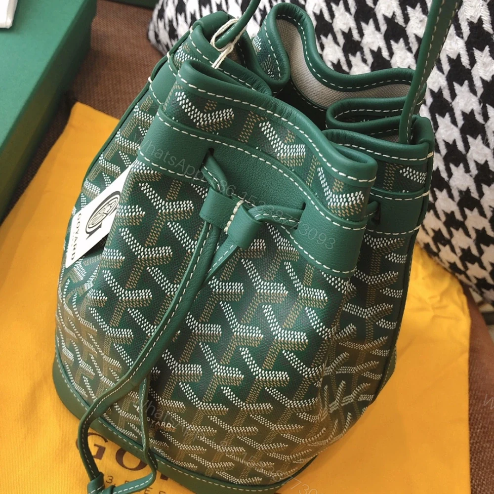 View 7 of 高仿Goyard*PEFLOT4抽繩水桶包綠色免檢版