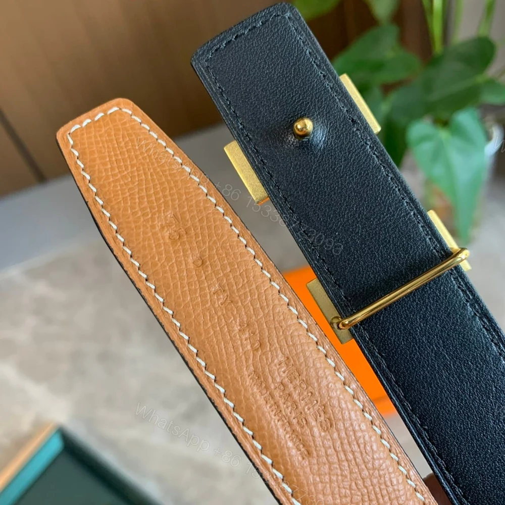 View 3 of Hermes Mini H Belt Bucket And Reversible Strap Black Brown 24Mm H079645CC06