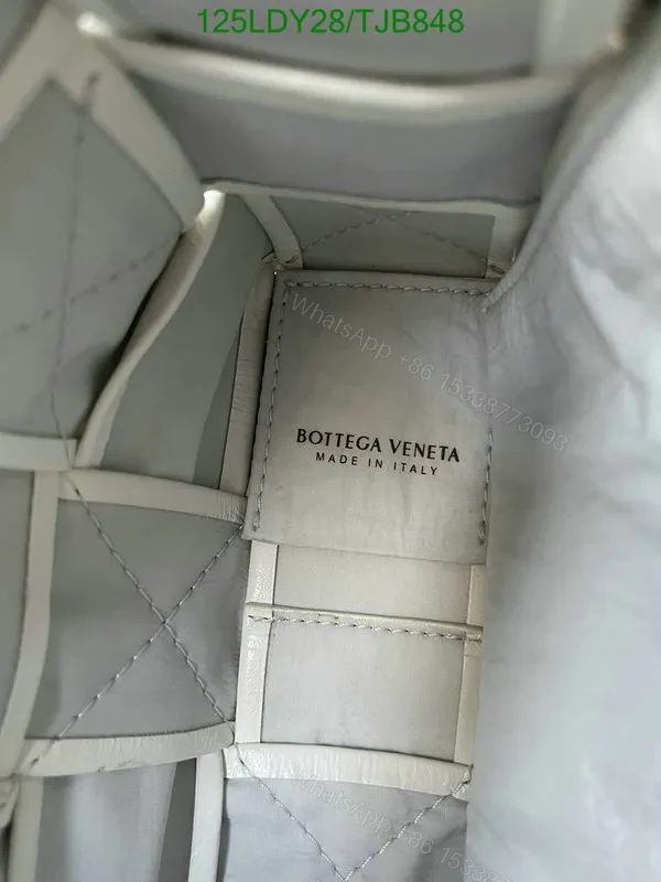 View 10 of Bottega Veneta Premium Nappa Leather Intrecciato Weave Bag with Magnetic Fastening BV9101