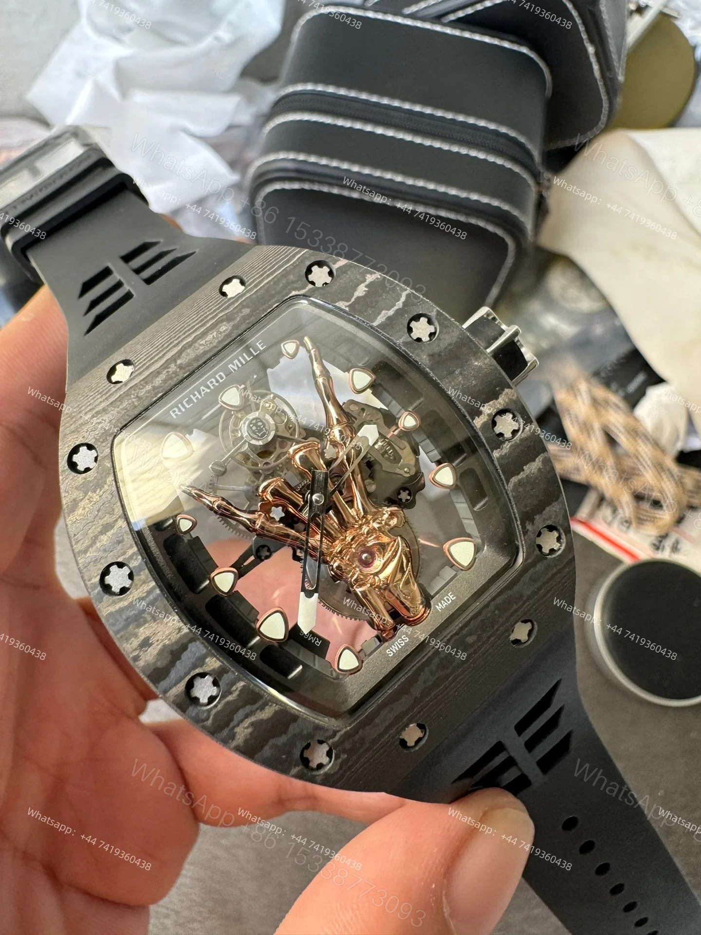 View 13 of Super Clone Richard Mille RM 66 Flying Tourbillon Devil’s Hand 1:1 Replica Watch