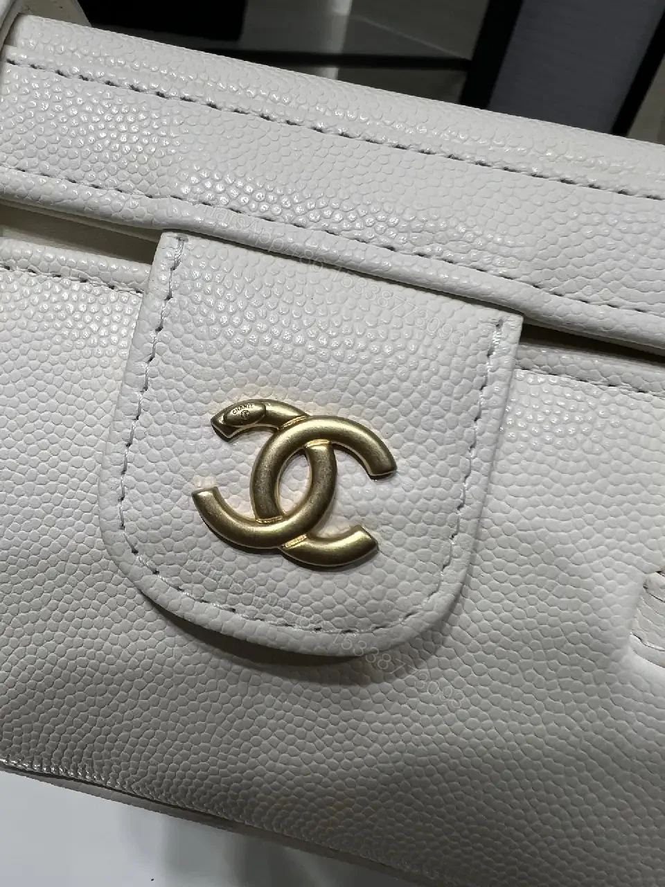 View 9 of Chic Pebbled Leather Compact Handbag - Structured, Versatile, Everyday Elegance