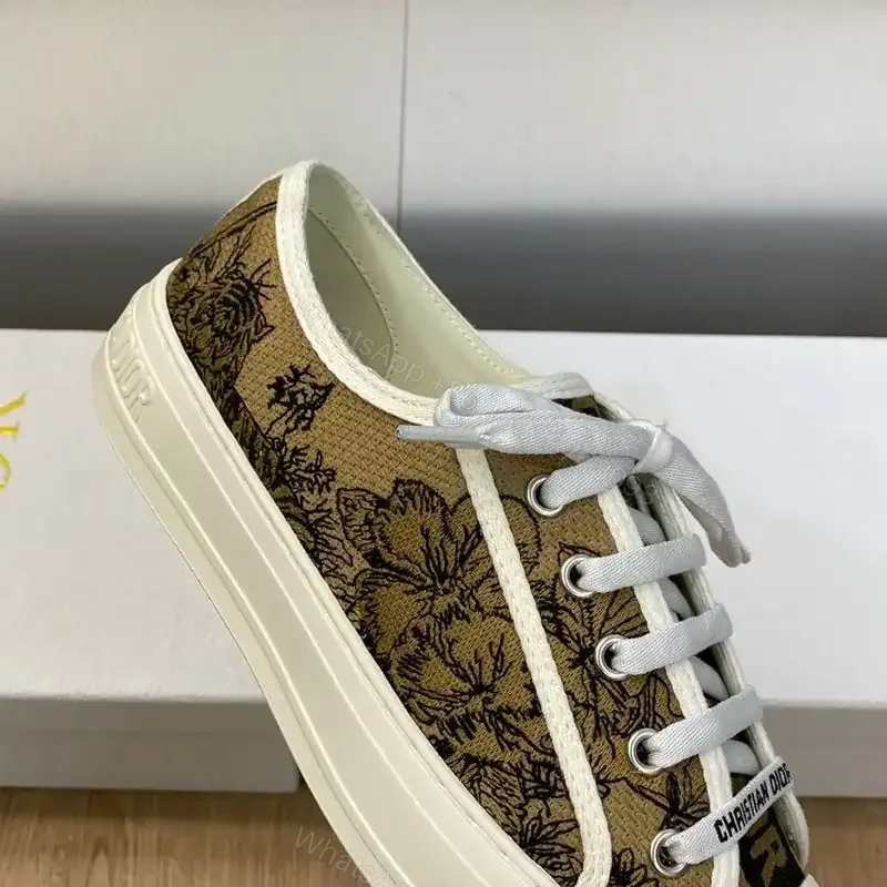 View 3 of WALK’N’DIOR SNEAKERS WOMEN TOILE DE JOUY VOYAGE EMBROIDERED BEIGE – CD185