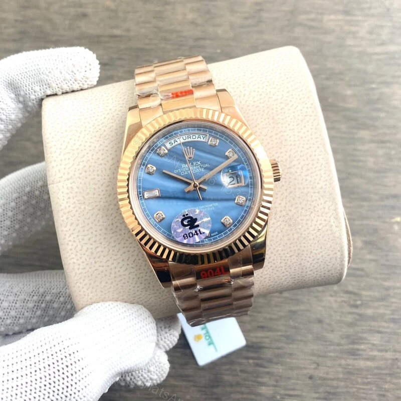 View 2 of Rolex Day-Date Diamond Figer 40MM Automatic Steel Rose Gold