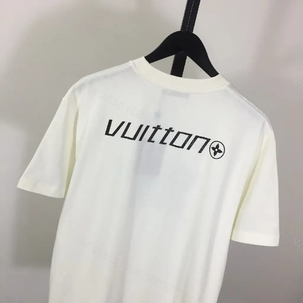 View 9 of White Graphic Luxe Tee: Premium Cotton Crewneck Short Sleeve
