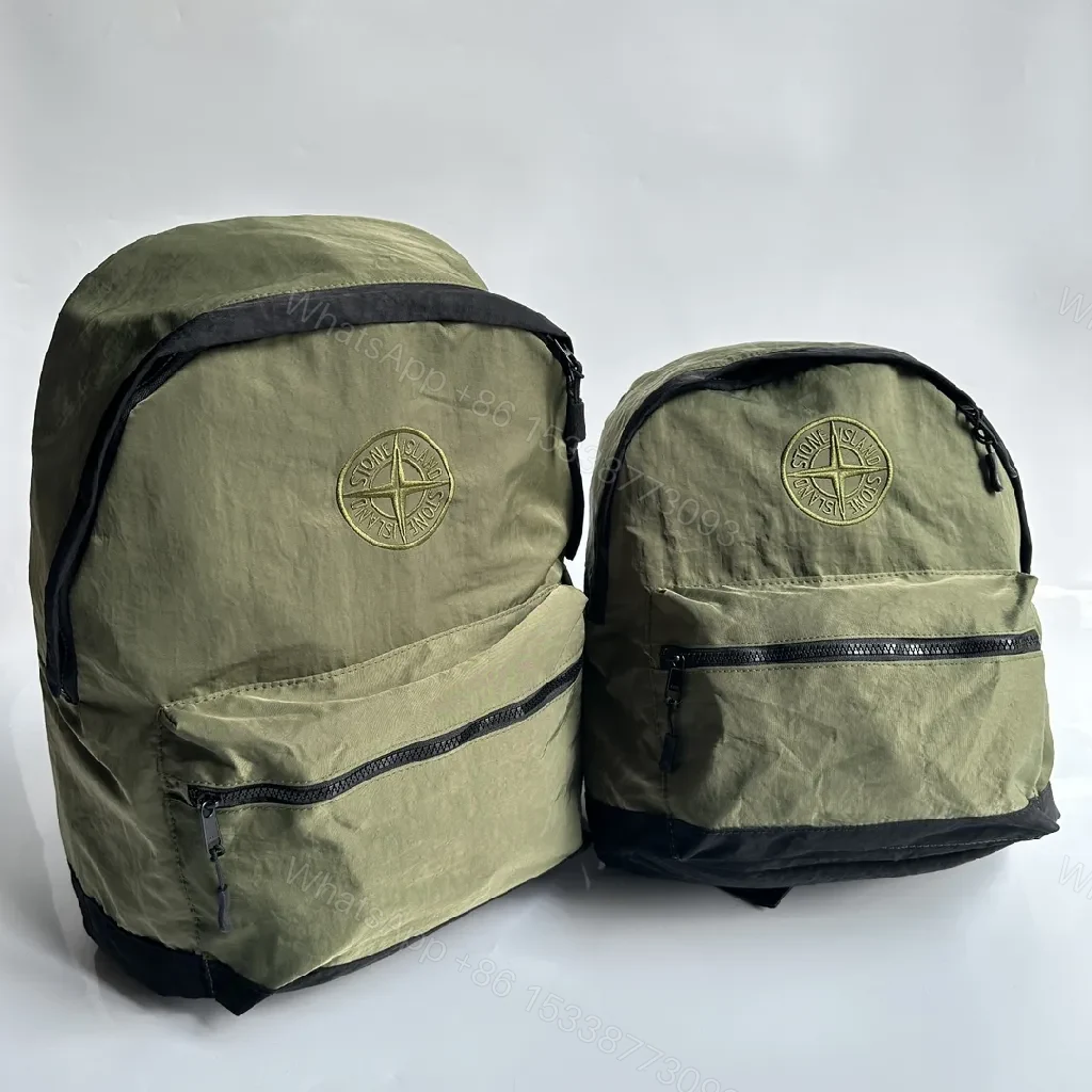 Olive Stone Texture Backpack: Durable Everyday Carrier — view 1