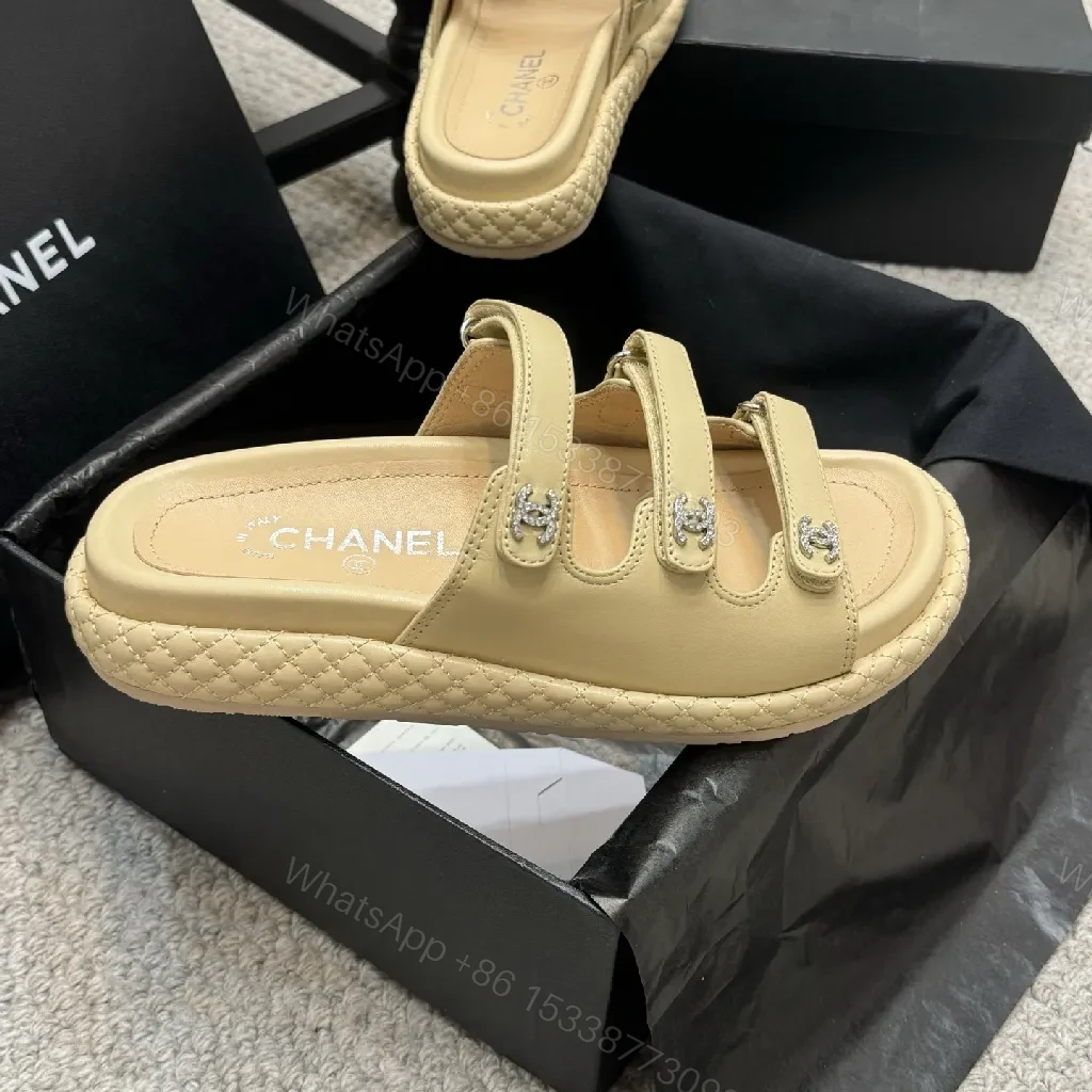View 4 of Beige Leather Sandals – Couture Texture, All-Day Comfort