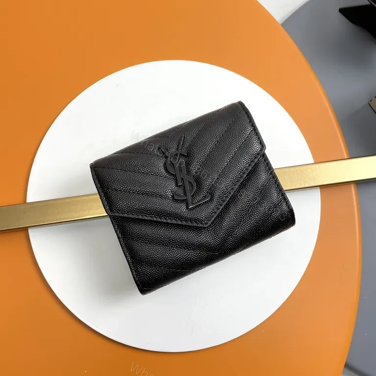 Compact Leather Wallet: YSL-Inspired Luxury, Sleek & Durable — view 1