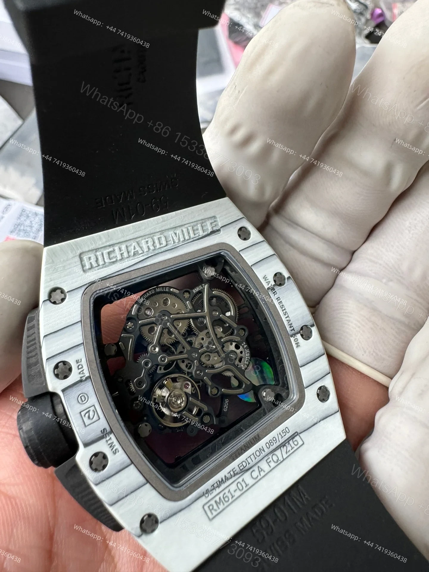 View 12 of Super Clone Richard Mille RM 67-02 Carbon TPT Skeleton Tourbillon 1:1 Replica Watch