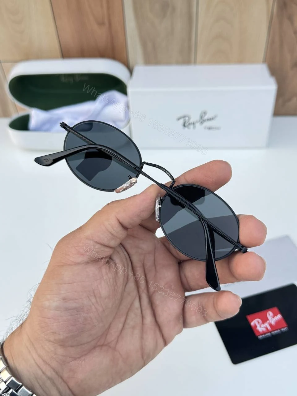 View 4 of First Copy RayBan 3547 Black Sunglasses