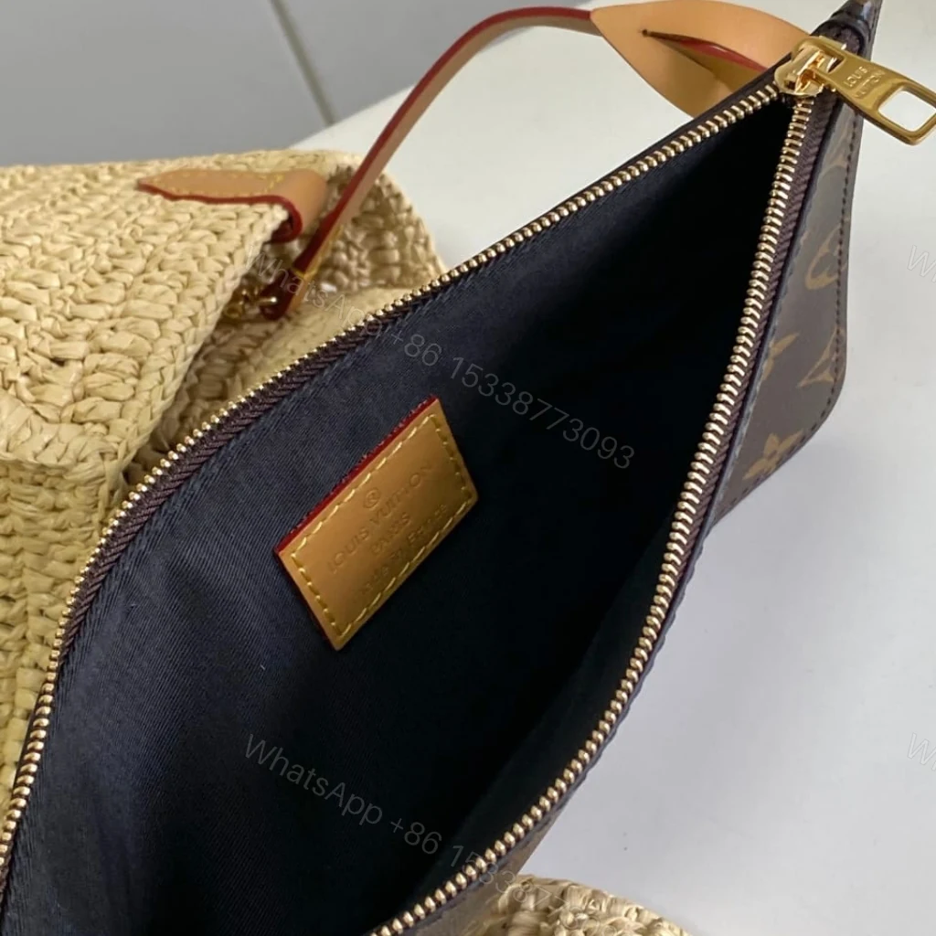 View 8 of Louis Vuitton Summer Shopper Tote MM Raffia Natural Beige 44cm M14458