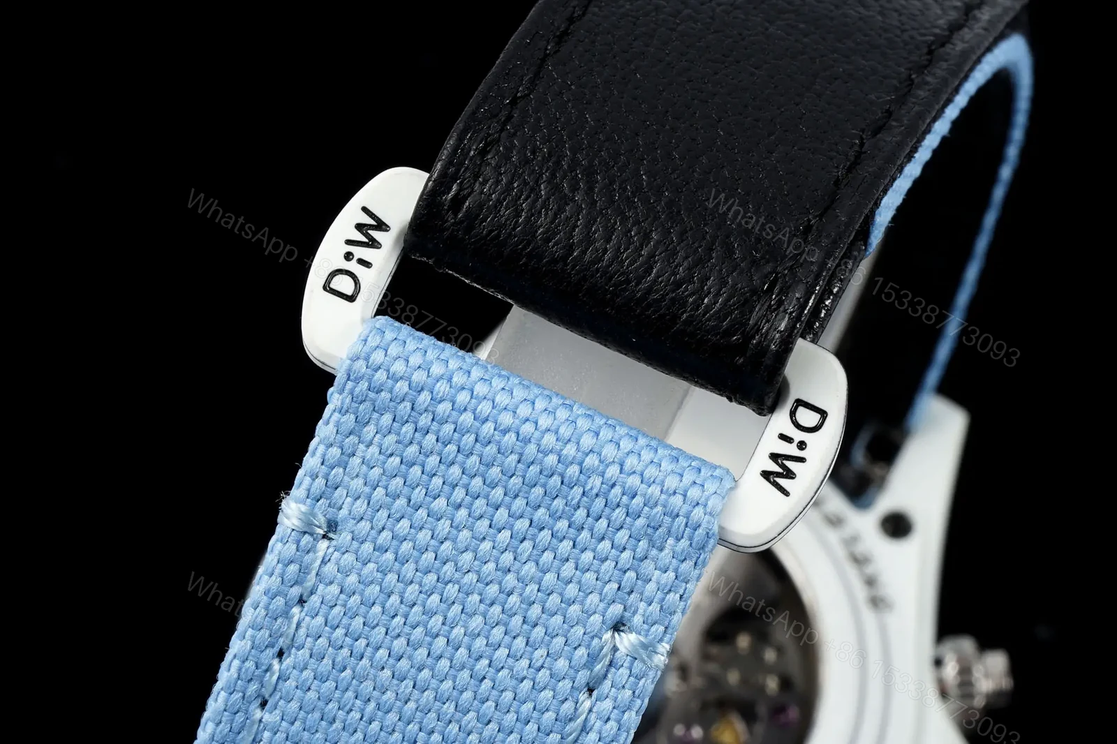 View 9 of Rolex Daytona 40mm Carbon Fiber Blue Skeleton Dial Blue Bezel Strap Watch RLX-DAY-CARBON-40-BLU-BEZ