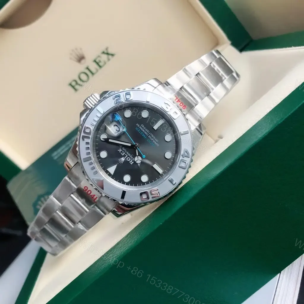 View 4 of Fake Rolex Yacht-Master 40 Oystersteel Platinum Replica 116622-0001