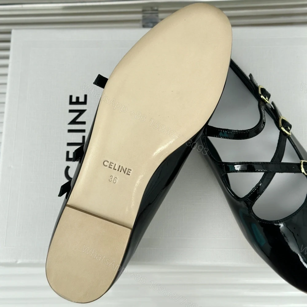 View 9 of 高仿Celine*360194583塔扣瑪麗珍單鞋小牛皮漆皮黑色免檢版