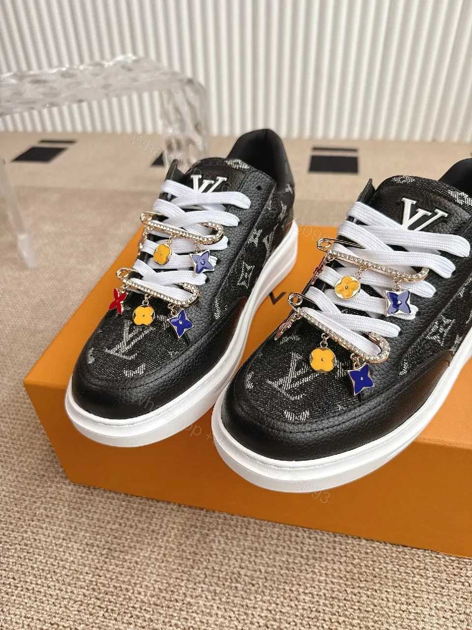 View 5 of Monogram-Print Sneakers: Colorful Embellishments, Luxe Streetwear