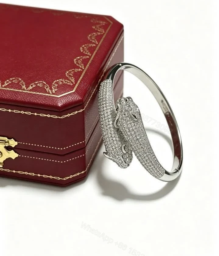 View 11 of Cartier Replica Panthère Double Head Pavé Bracelet