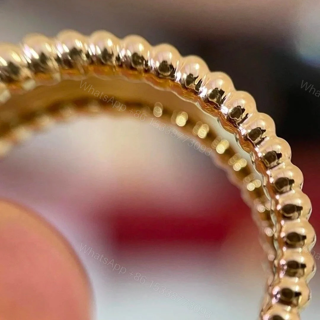 View 6 of 18K Yellow Gold Van Cleef & Arpels Perlée Signature Band Ring